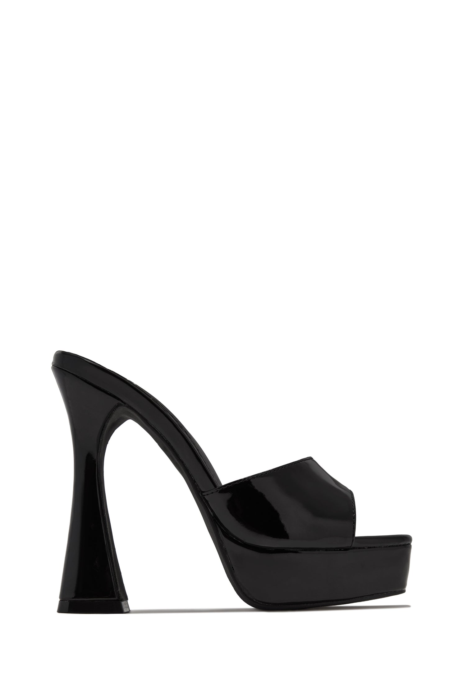 Jianna Platform Heel Mules - Black