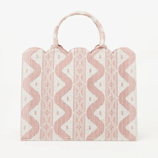 Mrs. Alice Tote Bag (Pink Ikat)