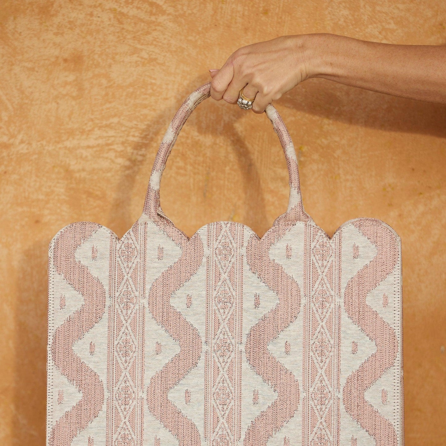 Mrs. Alice Tote Bag (Pink Ikat)
