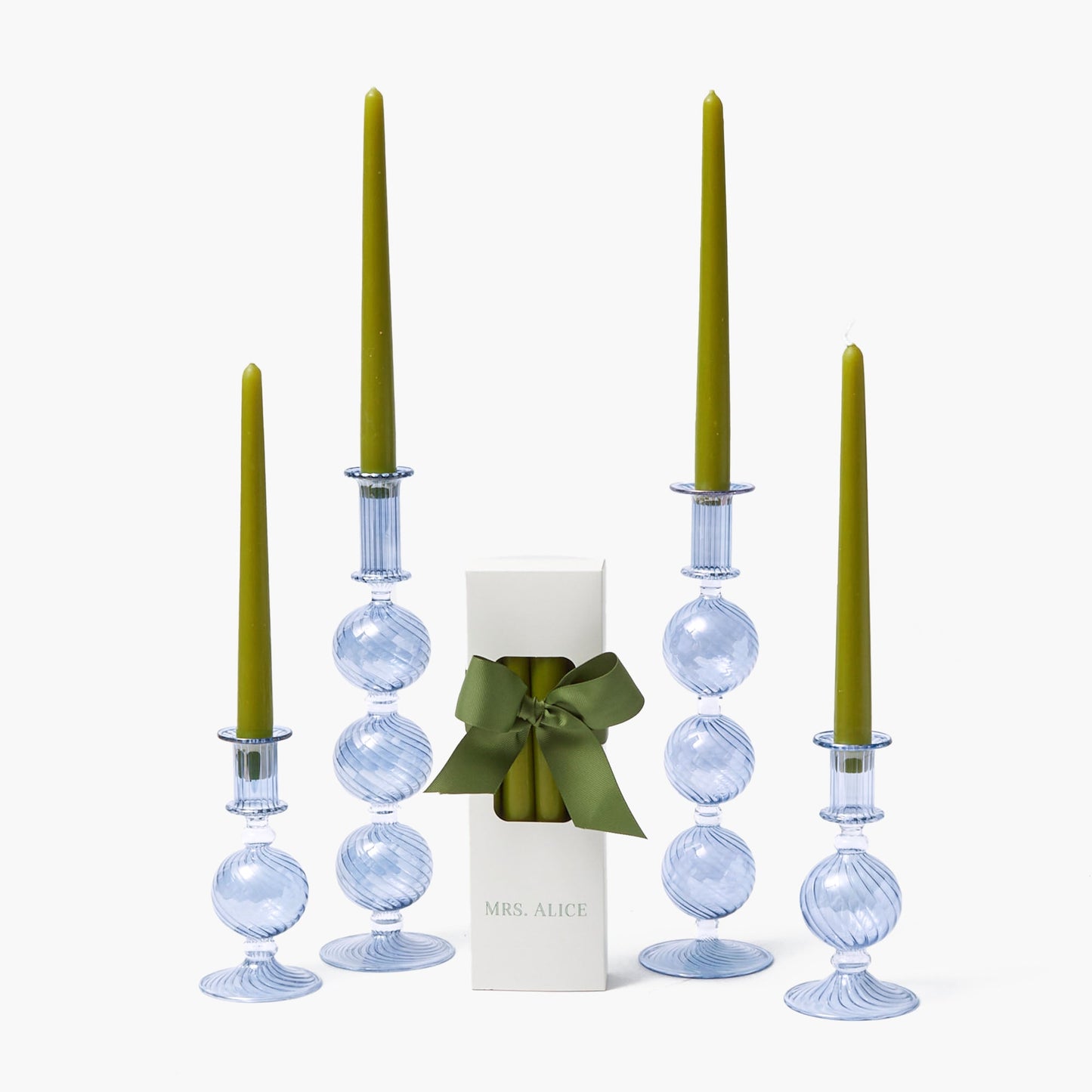 Camille Azure Candle Set (Apple Green)