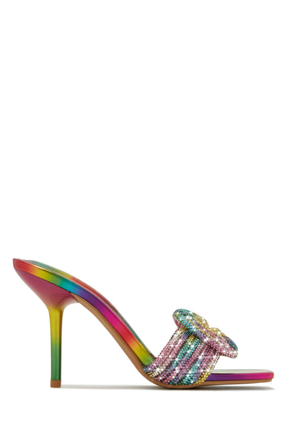 Song Of Love Embellished Mule Heels - Multi