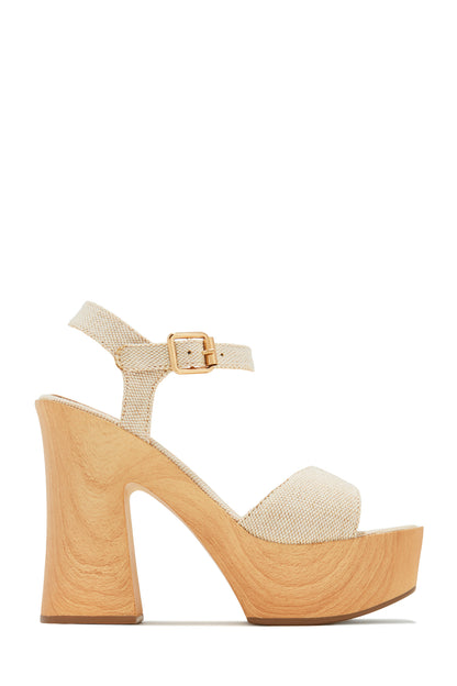 Makana Platform Block Heels - Natural