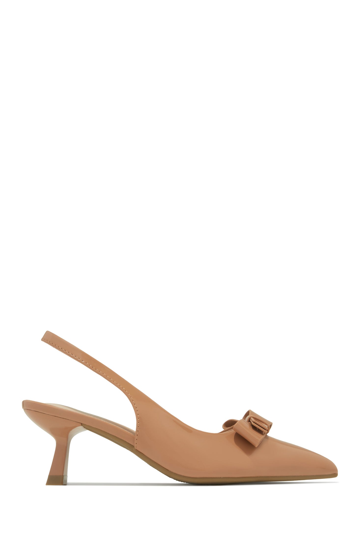 Alayna Mid Heel Slingback Pumps - Nude