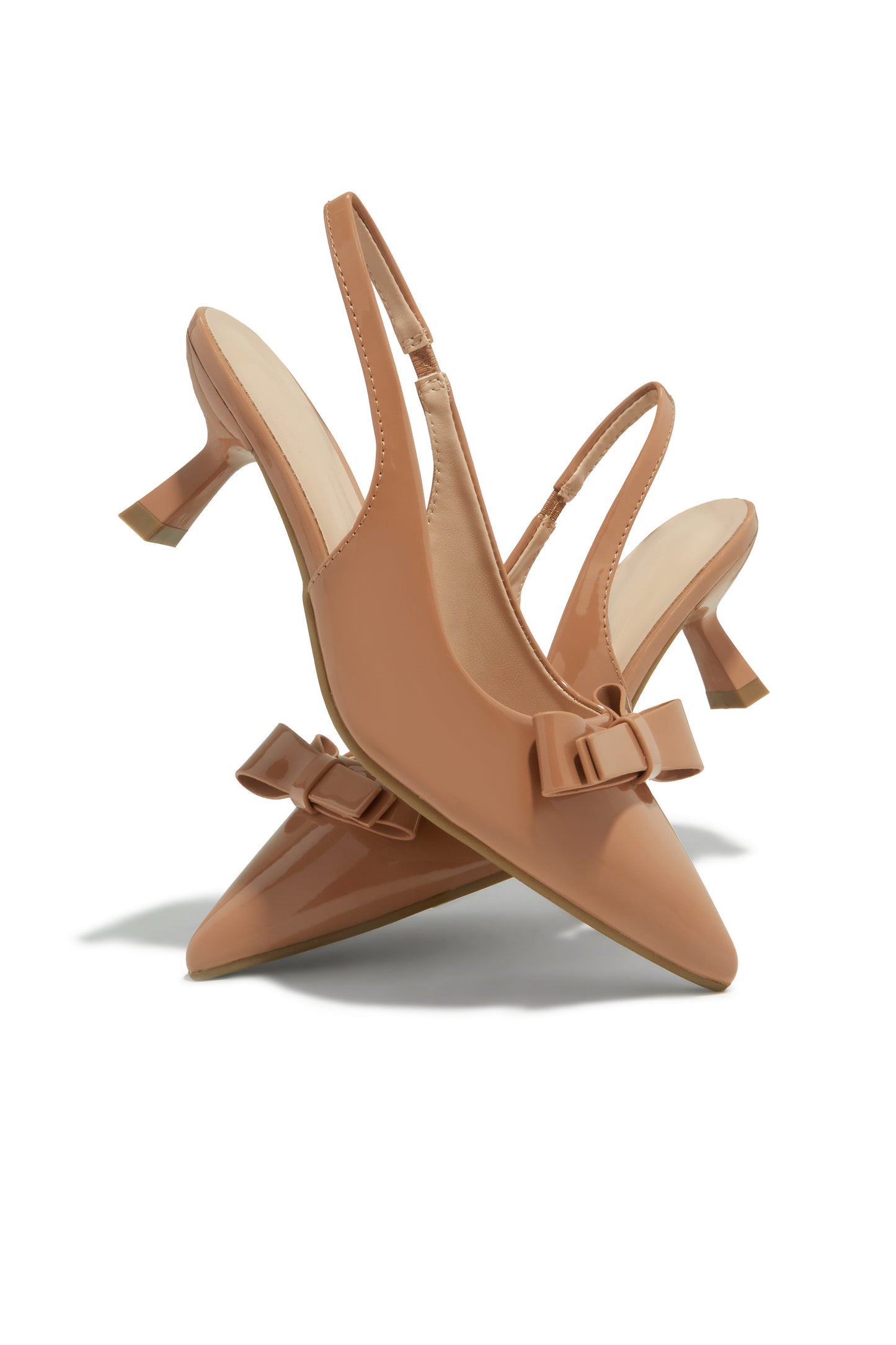 Alayna Mid Heel Slingback Pumps - Nude