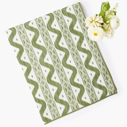 Olive Ikat Tablecloth