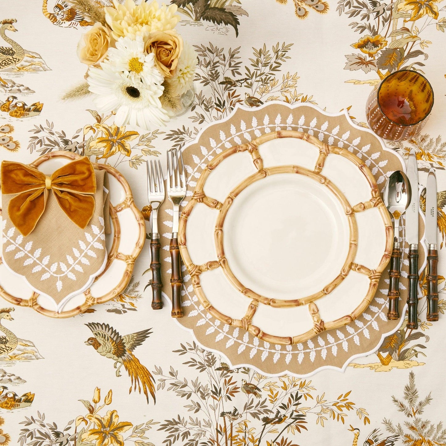 Petal Bamboo Ceramic Dinner Plate