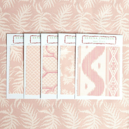 Pink Trailing Ferns Fabric
