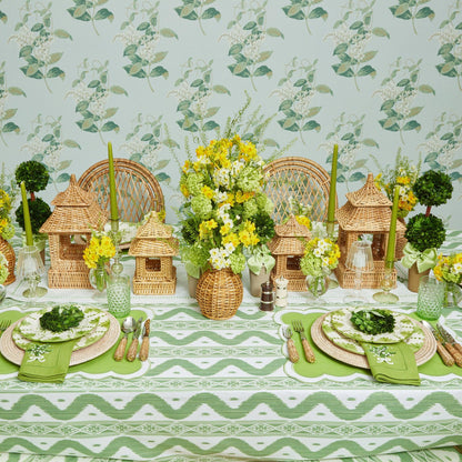 Potted Boxwood Ball with Green Bow (Pair)