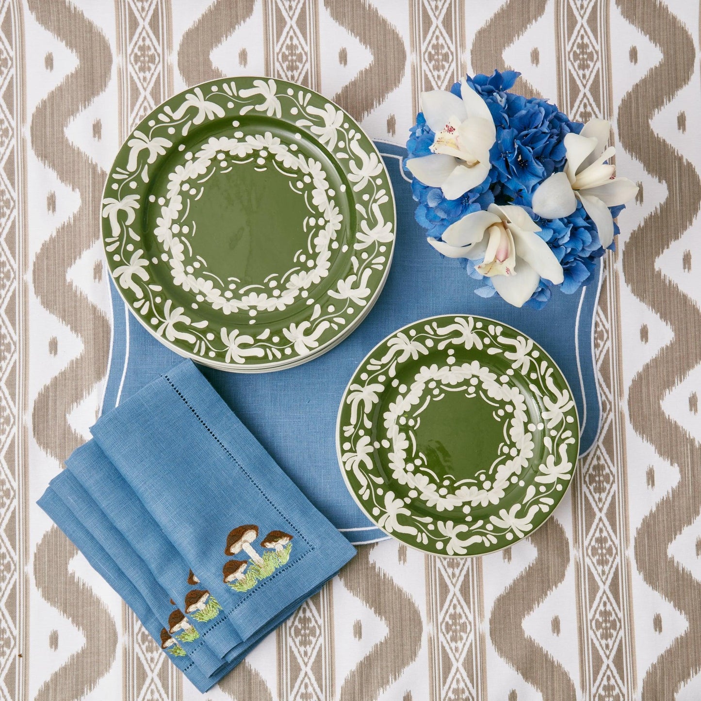 Putty Ikat Tablecloth