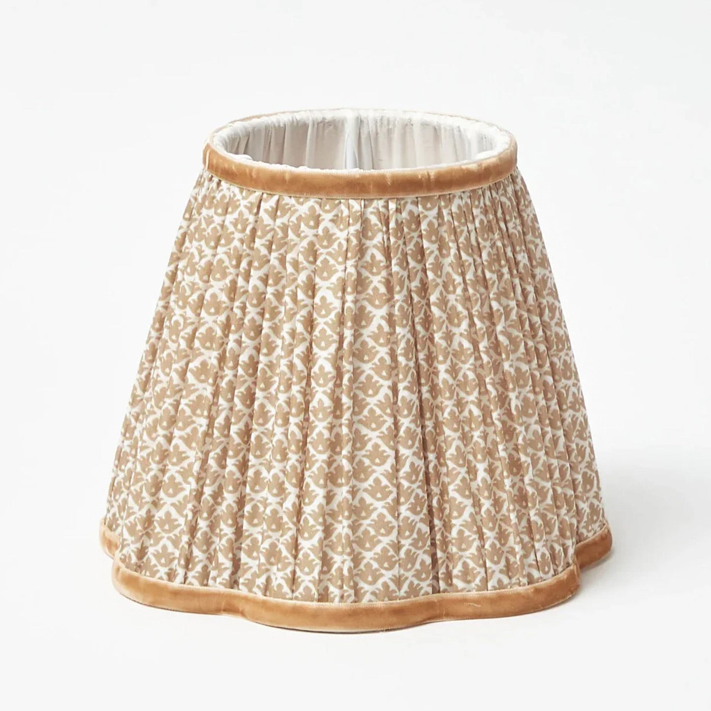 Bamboo Short Rechargeable Lamp with Putty Lotus Shade (18cm)