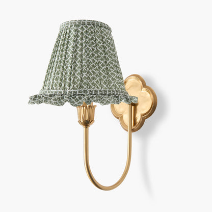 Olive Lotus Ruffle Lampshade (18cm)