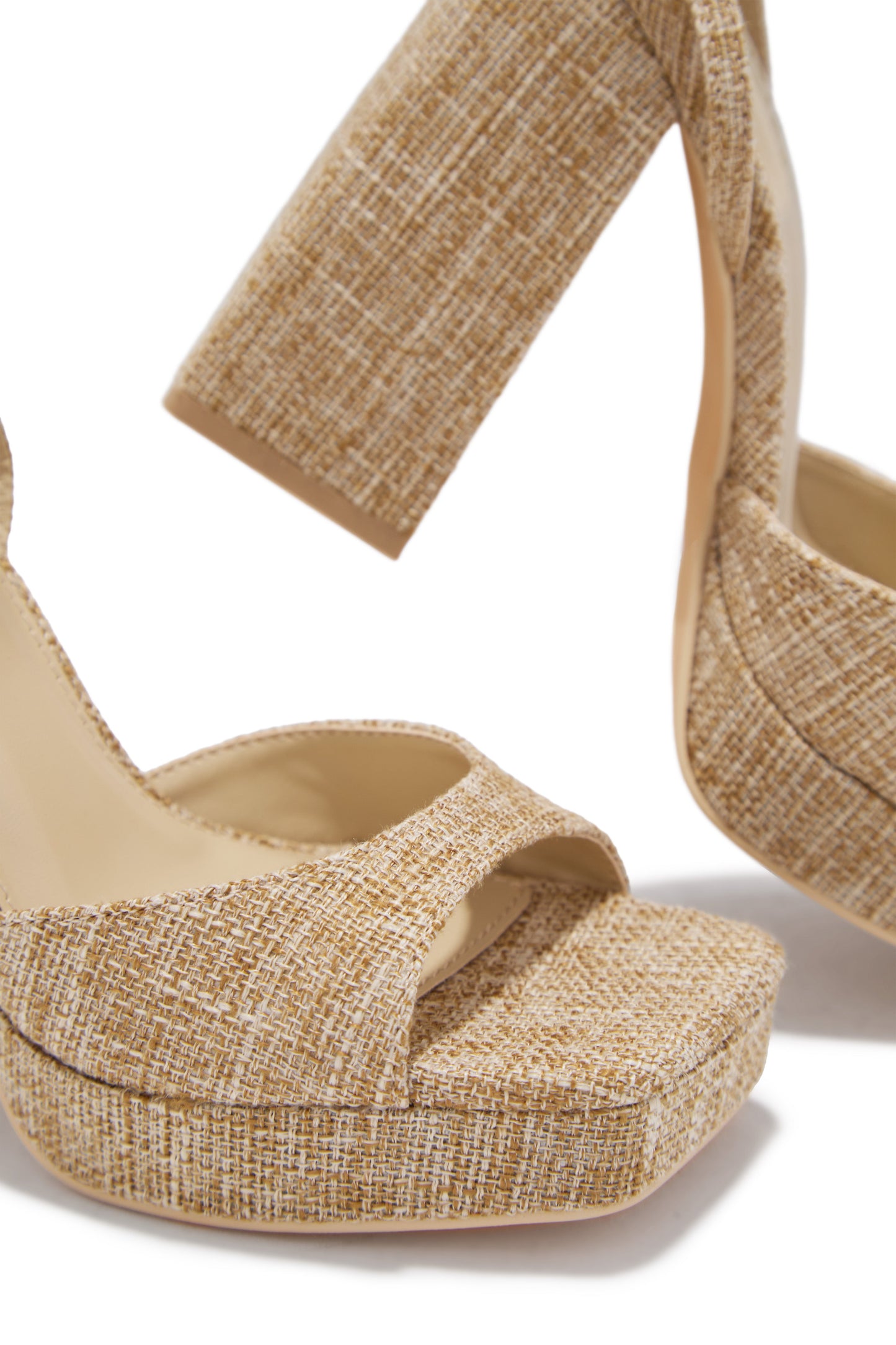 Kami Platform Block Heels - Rafia