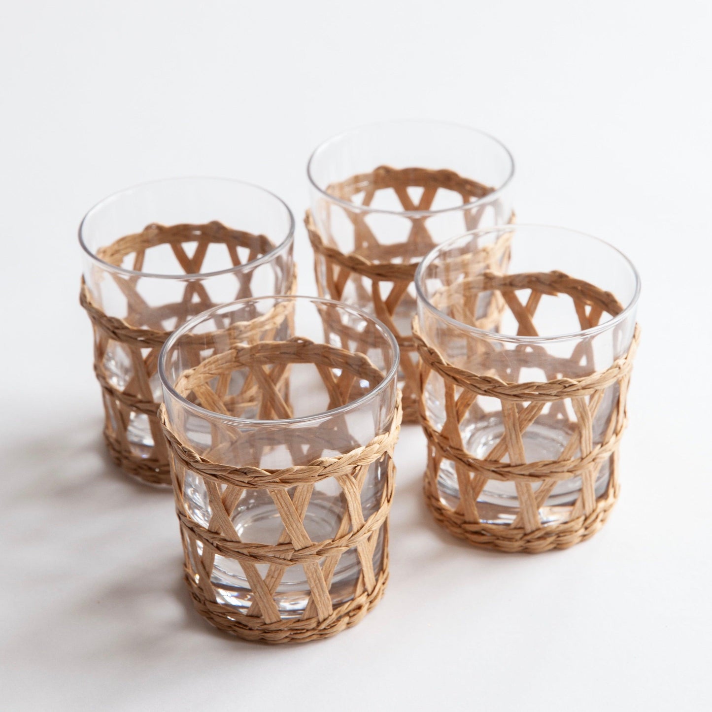 Raffia Water Glasses (Set of 4)