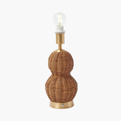 Trio of Rechargeable Rattan Lamps