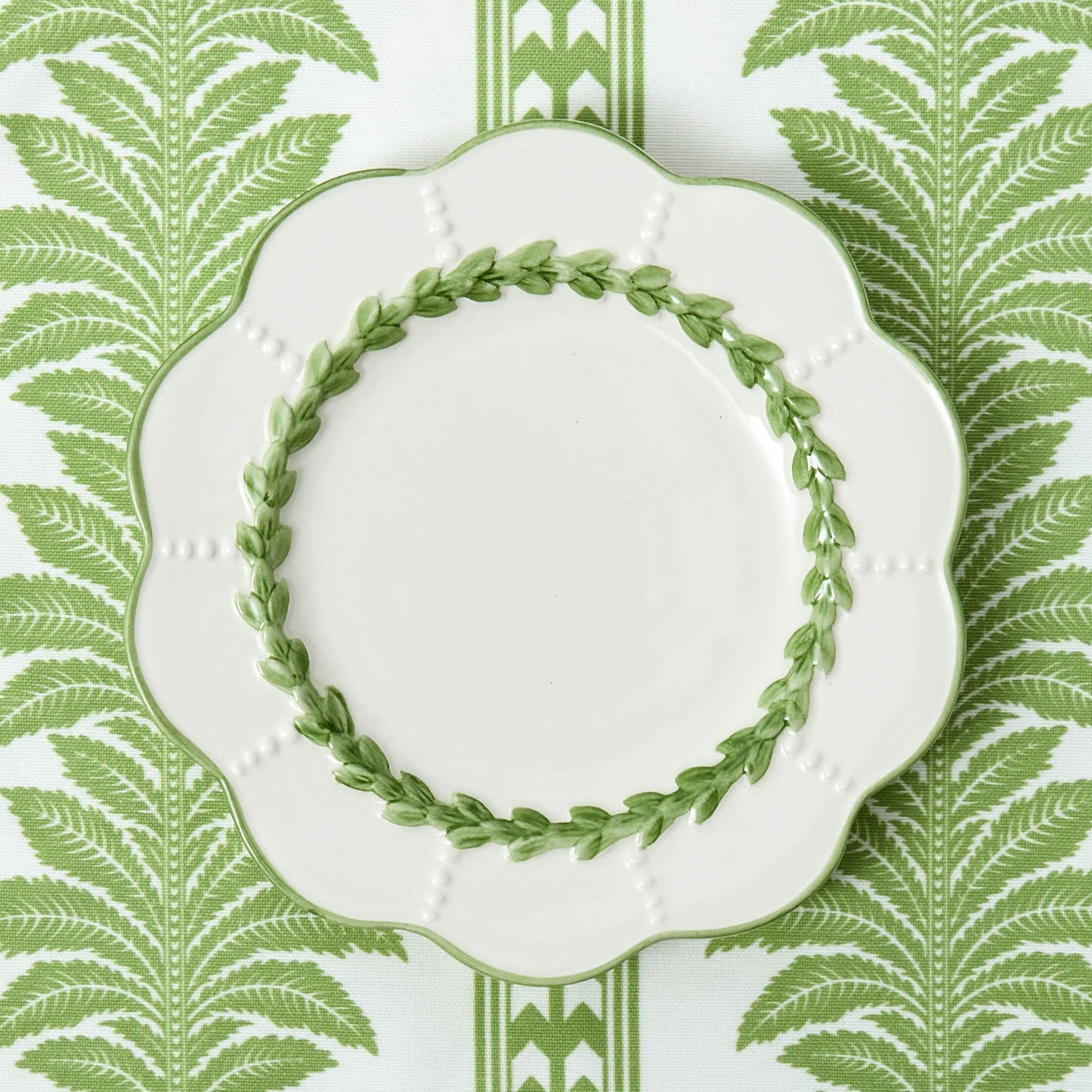 Green Laurel Starter Plates (Set of 4)