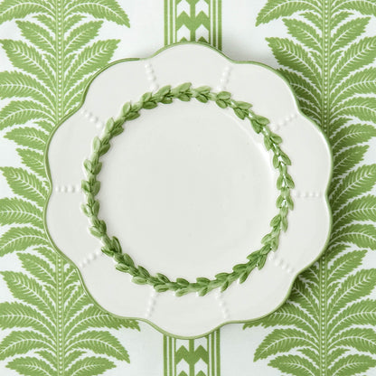 Green Laurel Starter Plates (Set of 4)