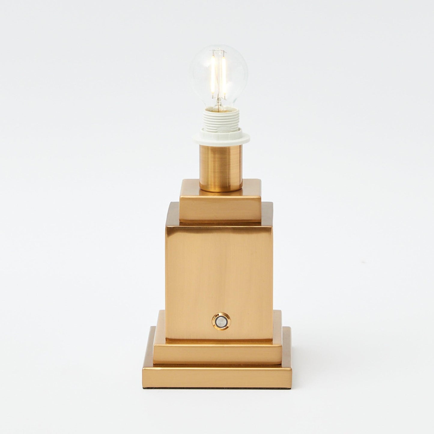 Square Rechargeable Lamp with Cobalt & Red Lotus Shade (18cm)