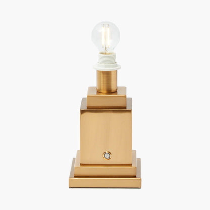 Square Rechargeable Lamp with Raspberry Lotus Shade (18cm)