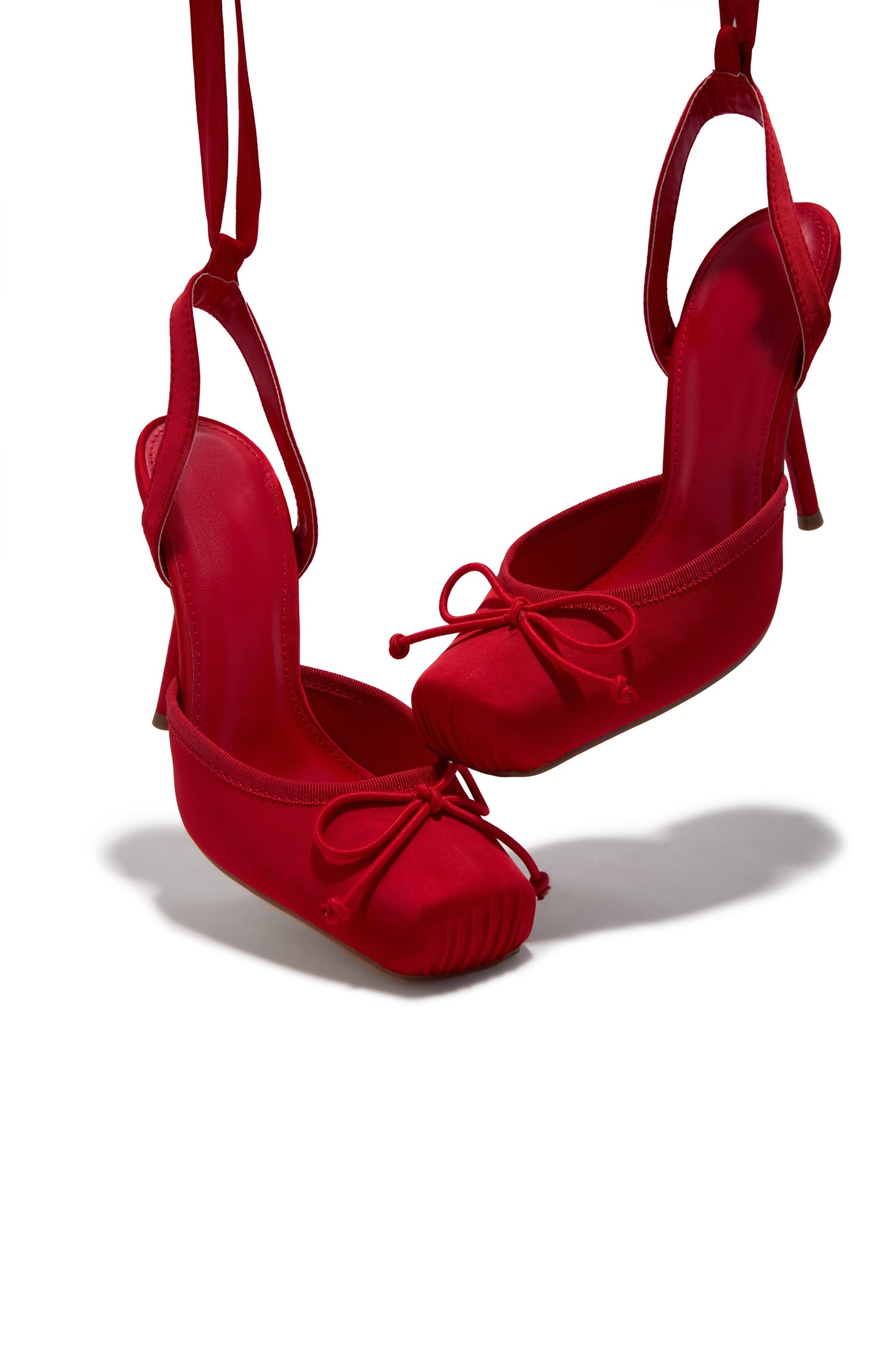 Klara Ballet Lace Up Heels - Red