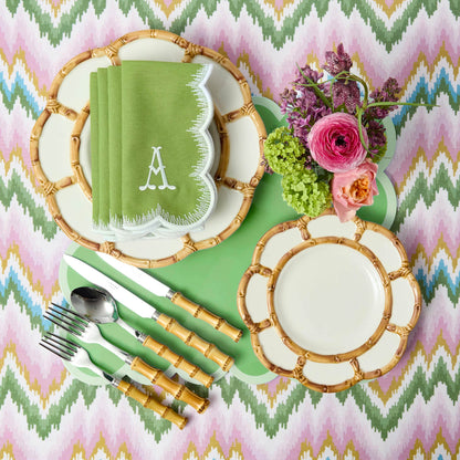 Petal Bamboo Ceramic Starter Plate