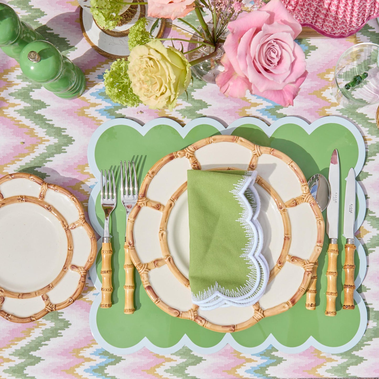 Petal Bamboo Ceramic Dinner Plate