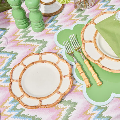 Petal Bamboo Ceramic Dinner Plate
