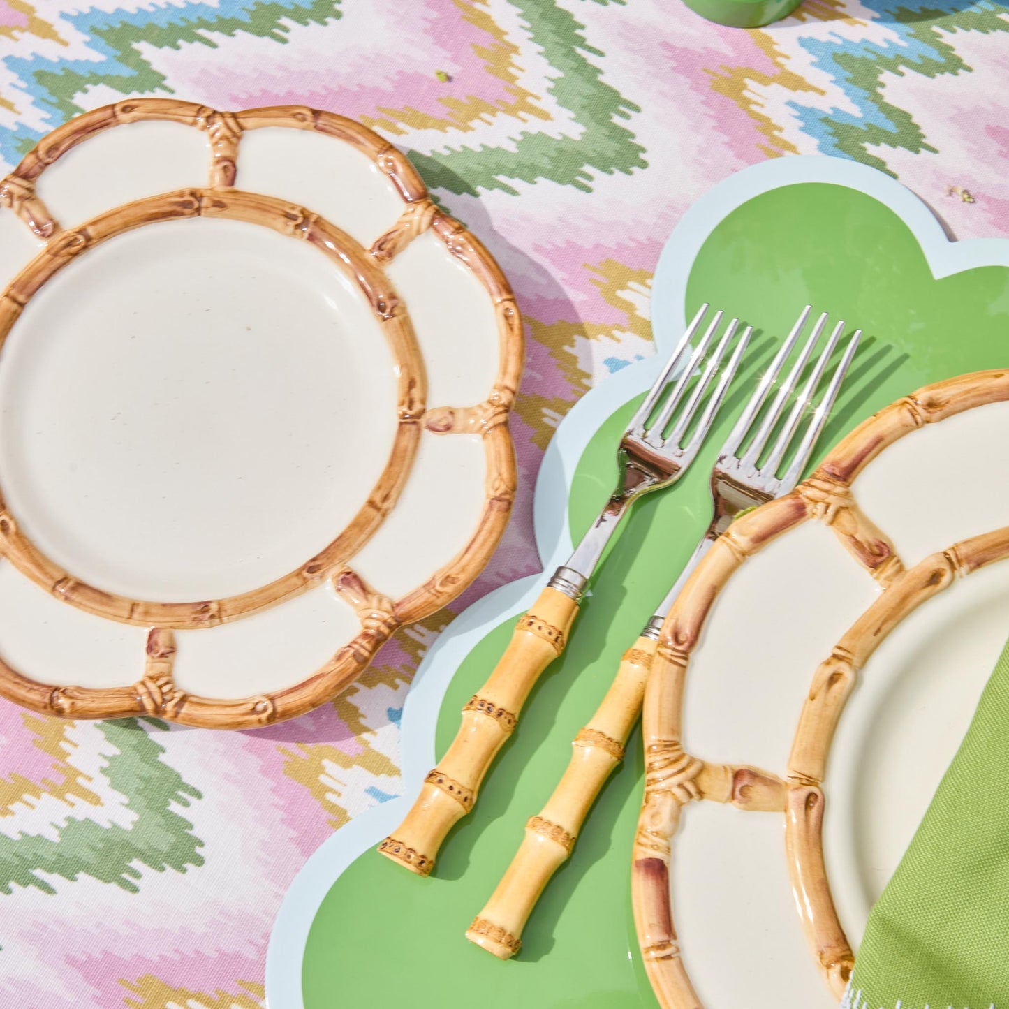 Petal Bamboo Ceramic Starter Plate