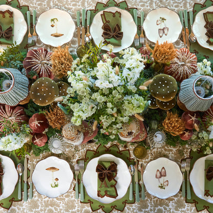 Forest Green & Brown Angelina Napkins (Set of 4)