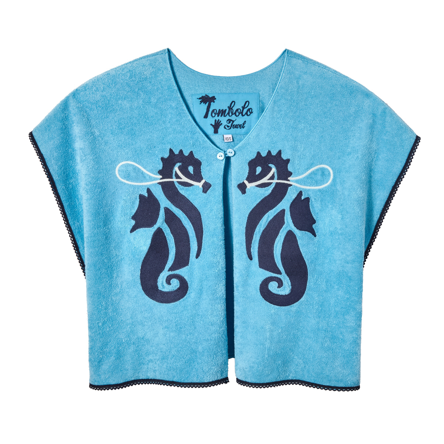 'Straight From the Seahorse’s Mouth' Hand Towel Top