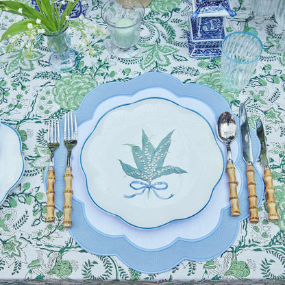 Blue Serena Appliqué Placemats & Napkins (Set of 4)
