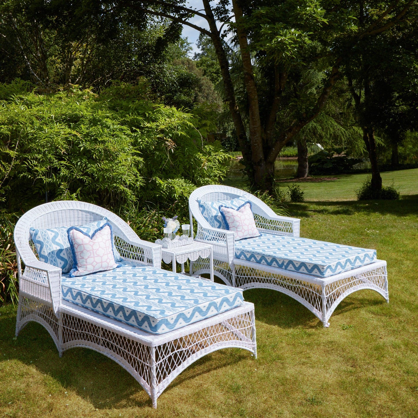 Palm Beach Pink Shaded Bamboo Fabric