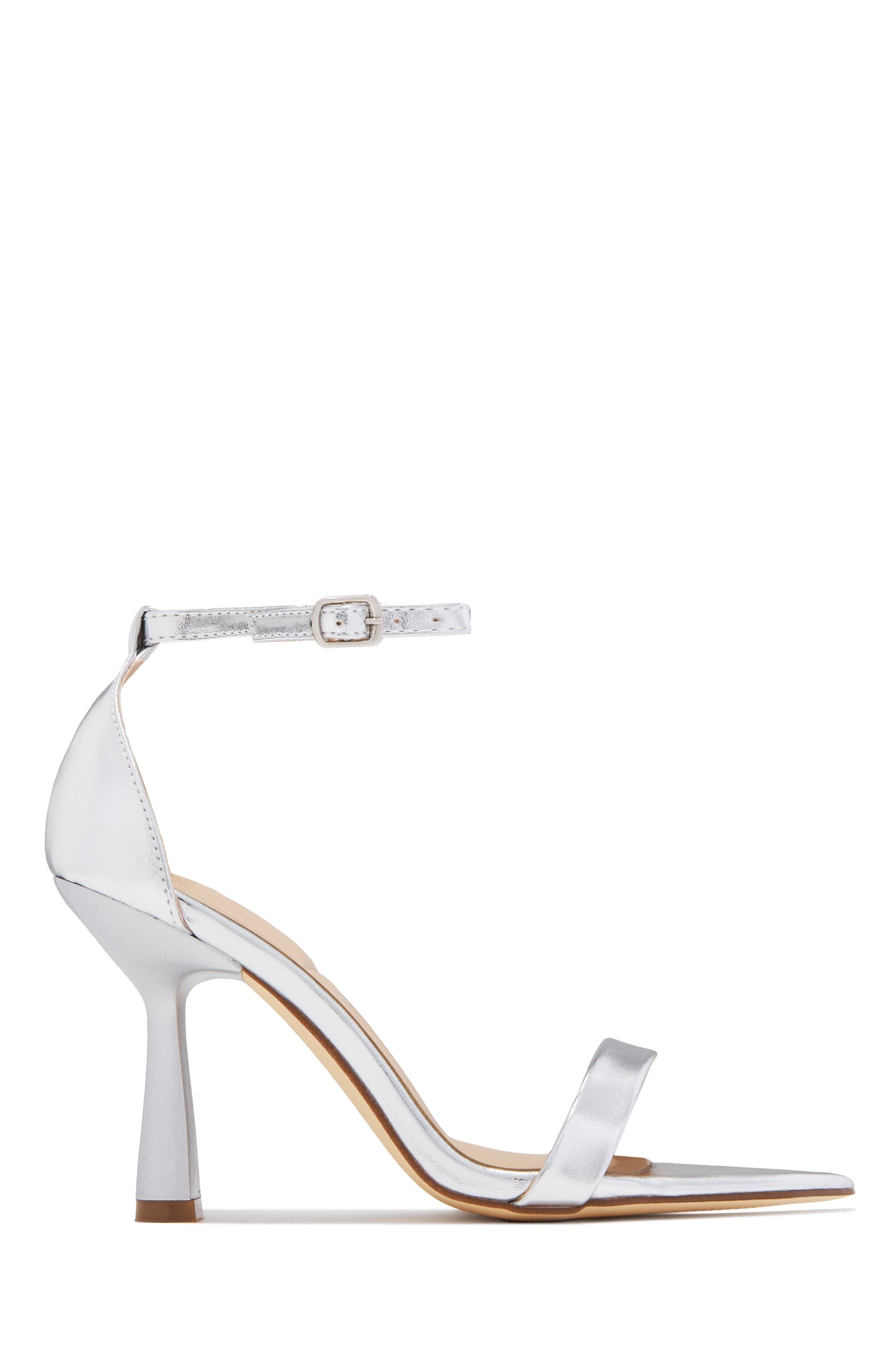 Tania Single Sole Heels - Silver