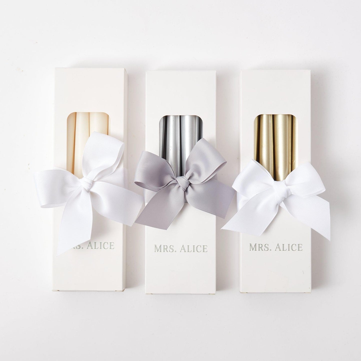 Snow White Candles (Set of 8)