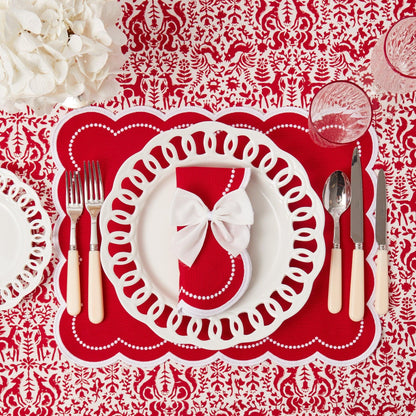 Snow White Velvet Napkin Bows (Set of 4)