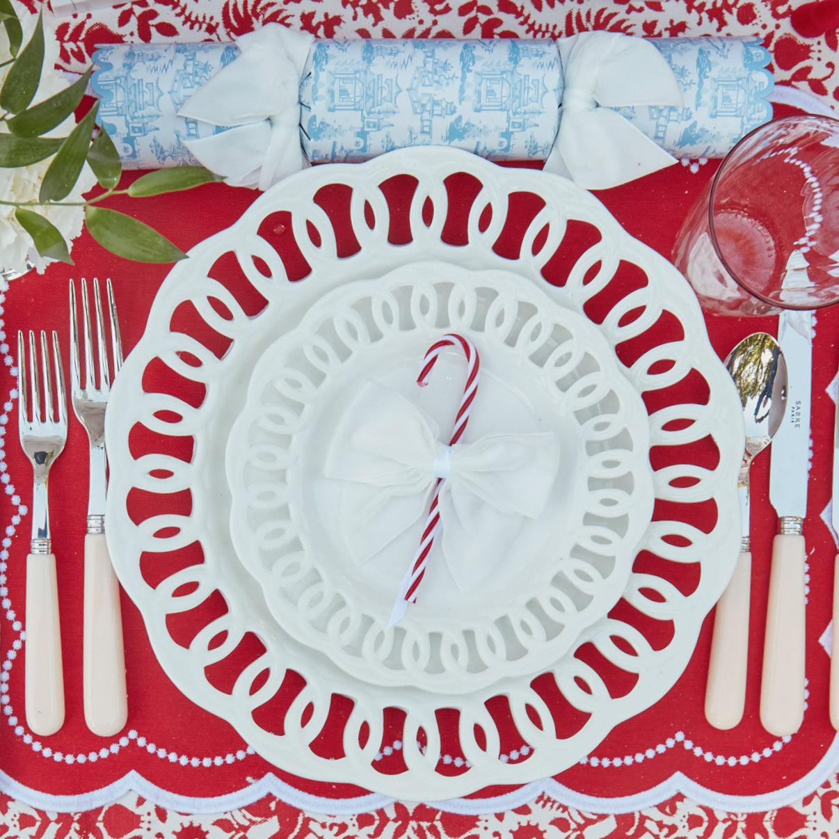 Snow White Velvet Napkin Bows (Set of 4)
