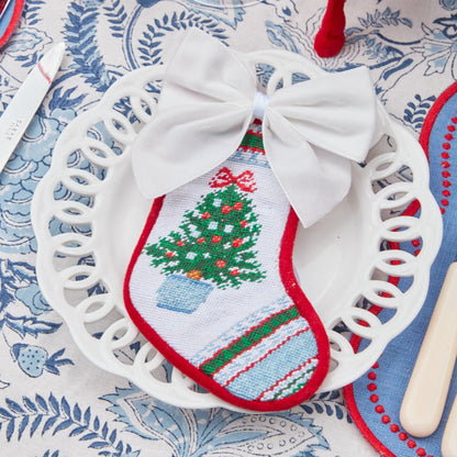 Snow White Velvet Napkin Bows (Set of 4)
