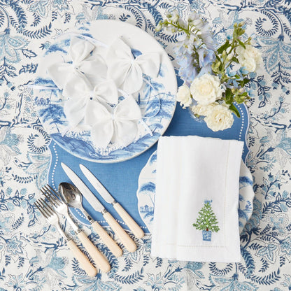 Snow White Velvet Napkin Bows (Set of 4)