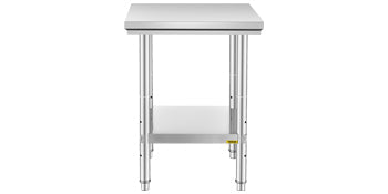 SucceBuy Stainless Steel Kitchen Work Bench Commercial Catering Table Worktable w/Undershelf 330LBS 286LBS for Restaurant