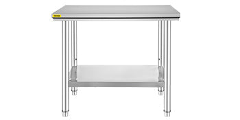 SucceBuy Stainless Steel Kitchen Work Bench Commercial Catering Table Worktable w/Undershelf 330LBS 286LBS for Restaurant