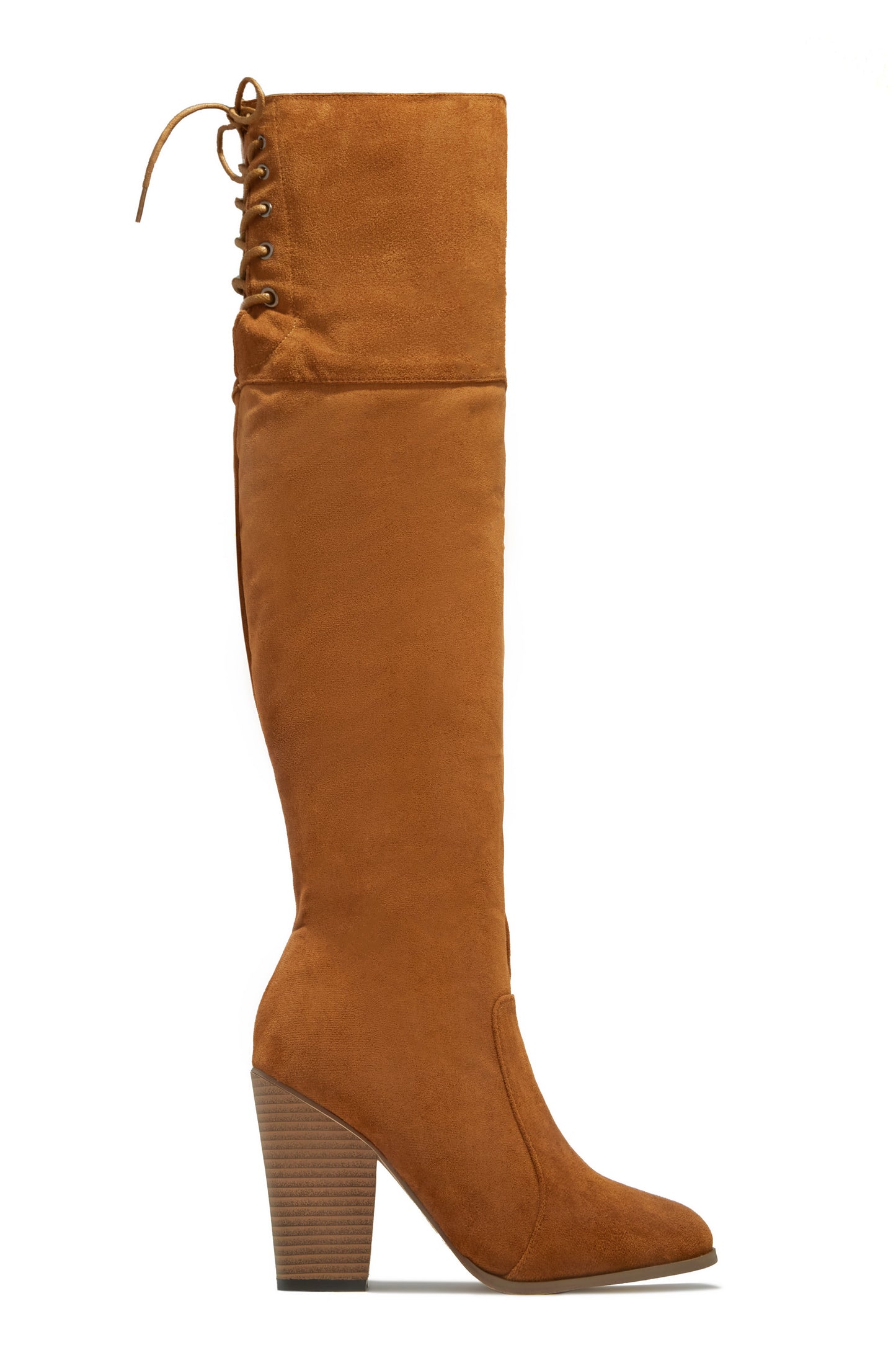 Roadie Over The Knee Block Heel Boots - Tan