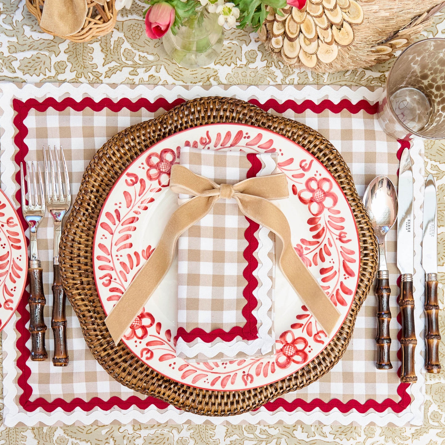 Oat Velvet Bow (Set of 4) - 20cm