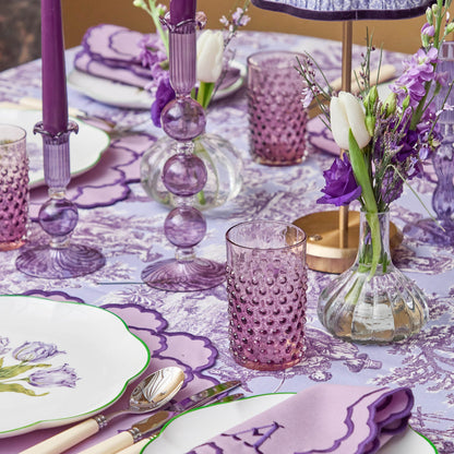 Purple Hobnail Glasses (Set of 6)