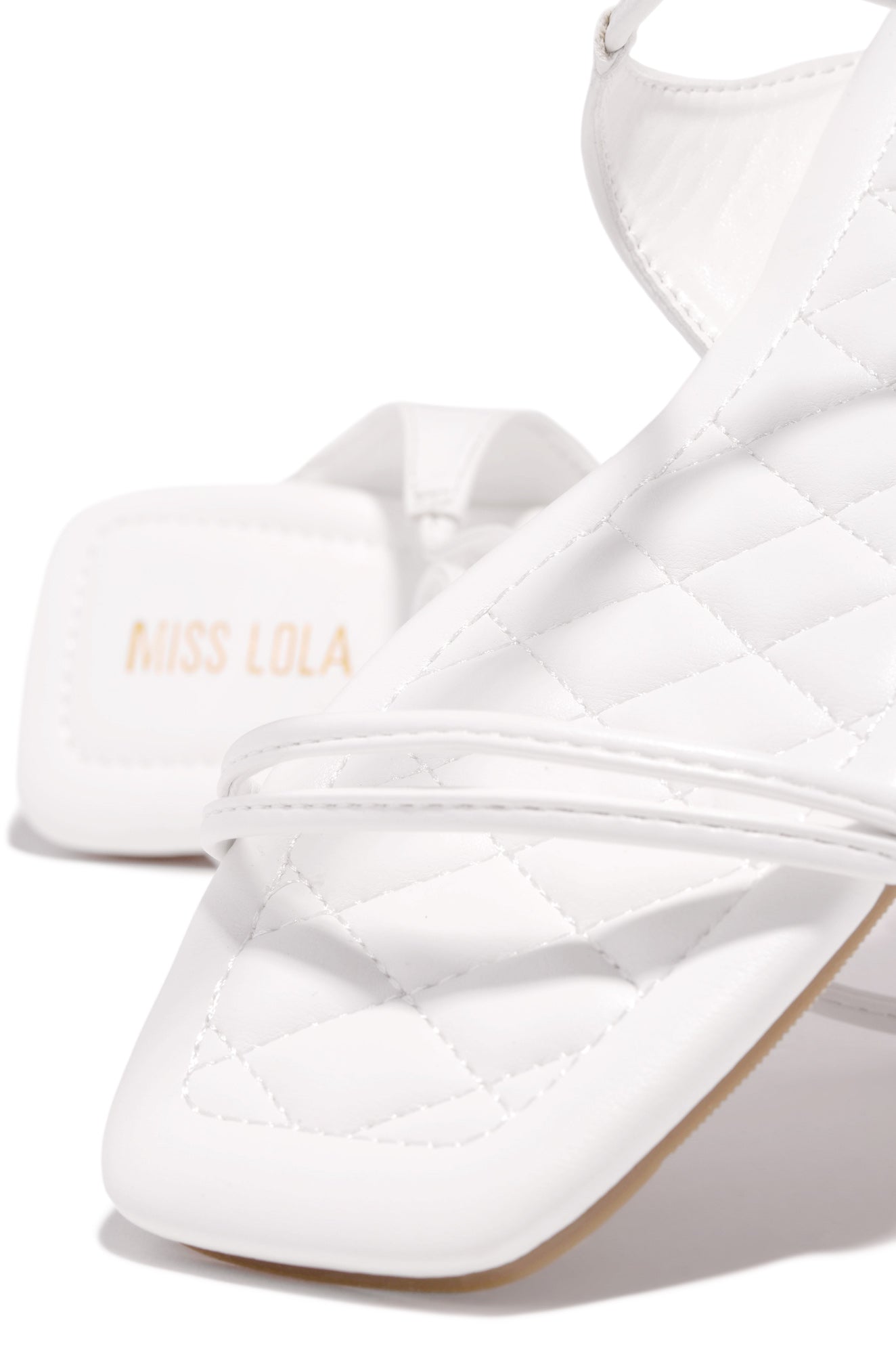Wine & Dine Lace Up Sandals - White
