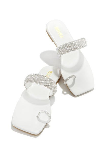 Cabana Beach Embellished Slip On Sandals - Black