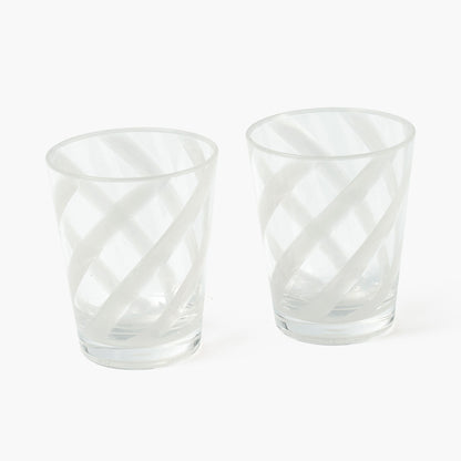 White Swirl Outdoor Glasses (Set of 6)