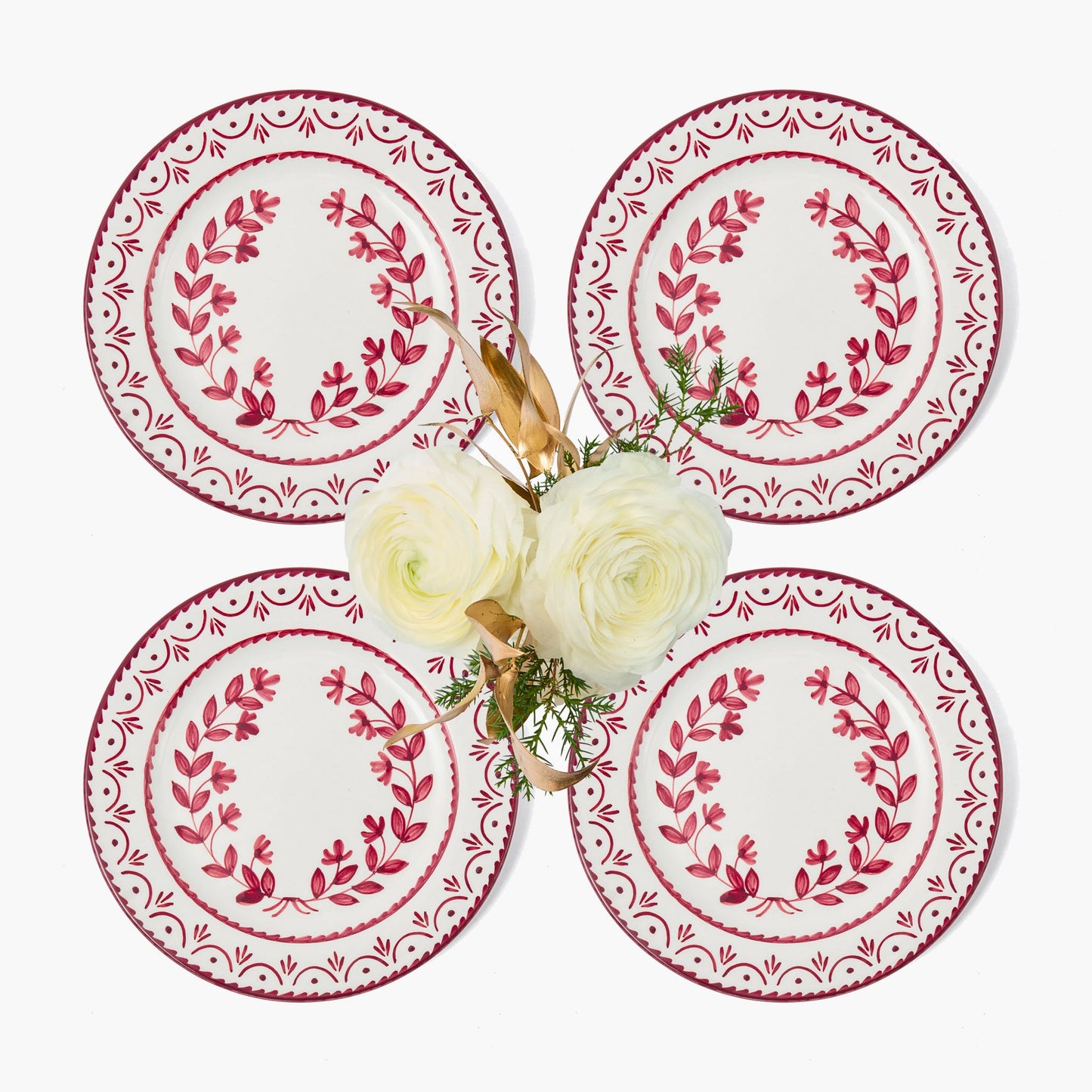 Burgundy Josephine Starter Plates (Set of 4)