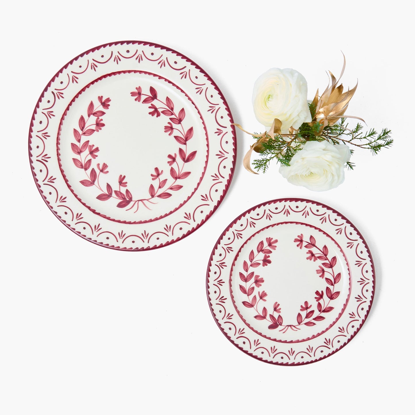 Burgundy Josephine Starter Plates (Set of 4)