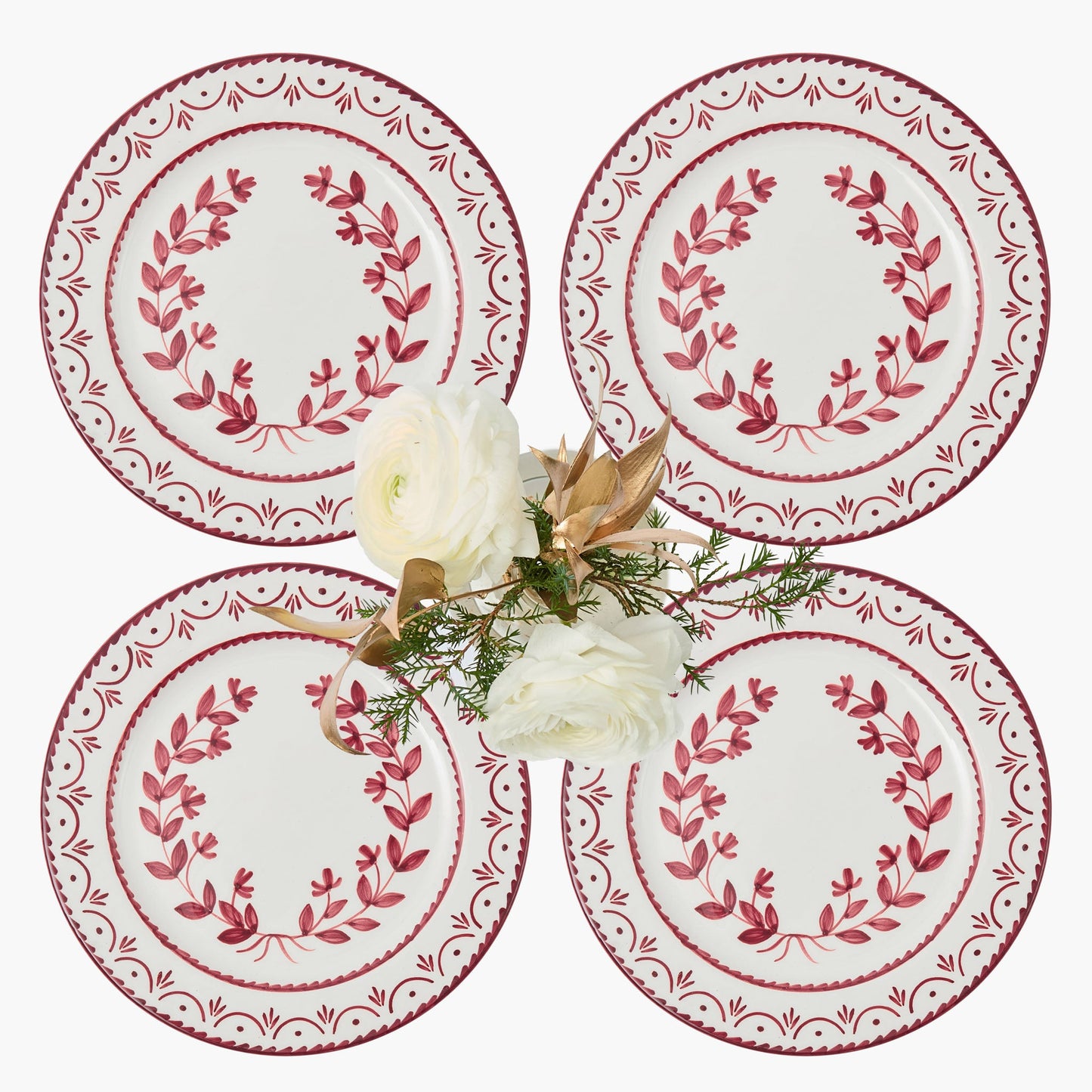 Burgundy Josephine Dinner Plates (Set of 4)