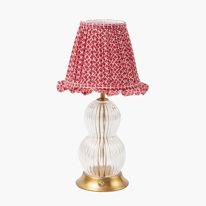 Red Lotus Ruffle Lampshade (18cm)