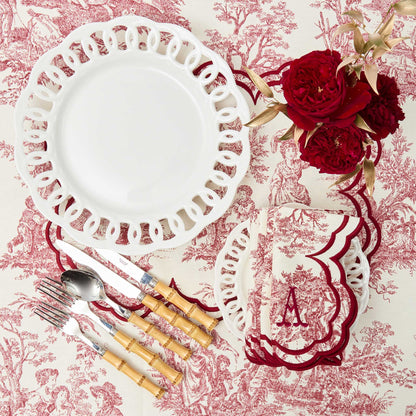 White Lace Dinner & Starter Plates (Set of 8)